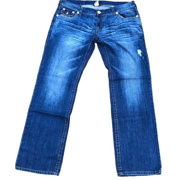 True Religion Jeans Size 40 BILLY RAINBOW Blue - Picture 4 of 9